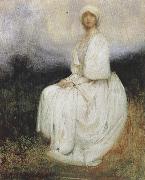 Arthur hacker,R.A. The Girl in White (mk37) USA oil painting artist